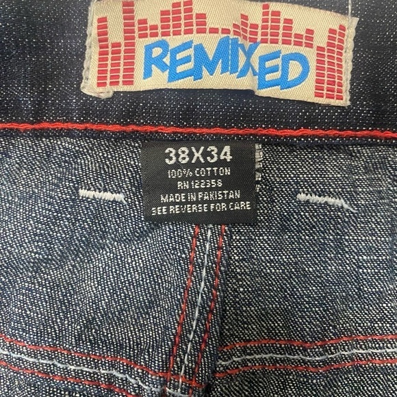 Remixed Men’s Contemporary Straight Jeans-size  38x34 - Picture 5 of 5